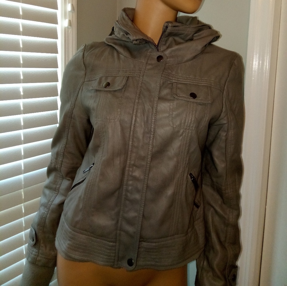 Faux leather jacket